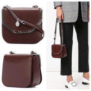 Stella McCartney Falabella Eco Faux-Leather Shoulder Bag, Burgundy